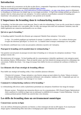 L'importance du branding dans le webmarketing moderne