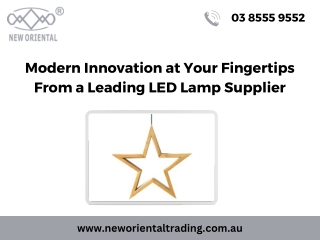 Modern Innovation at Your Fingertips From a Leading LED Lamp Supplier