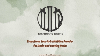 Transform Your Art with Mica Powder for Resin and Casting Resin