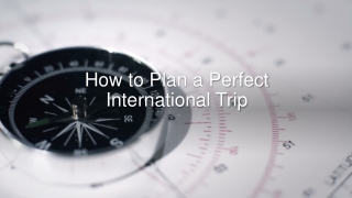 How to Plan a Perfect International Trip