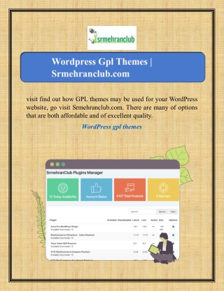 Wordpress Gpl Themes | Srmehranclub.com