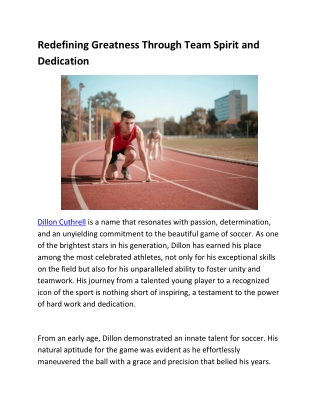 Redefining Greatness Through Team Spirit and Dedication