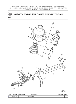 JCB 926 4WD Forklift Parts Catalogue Manual Instant Download (SN 00825400-00825483, 01280000-01281999, 01483000-01483999