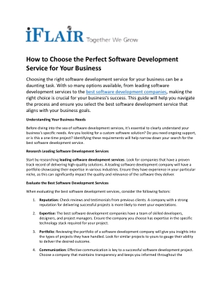 How to choose the perfect software development services (1)