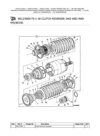 JCB 940 4WD Forklift Parts Catalogue Manual Instant Download (SN 00825400-00825483, 01280000-01281999, 01483000-01483999