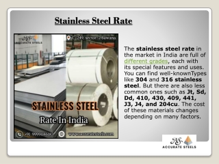 Stainless Steel Rate - Accurate Steels