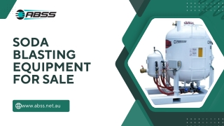 Discover Top-Rated Soda Blasting Equipment for Sale at ABSS