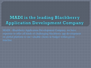 Deal with our Blackberry Playbook Application Development
