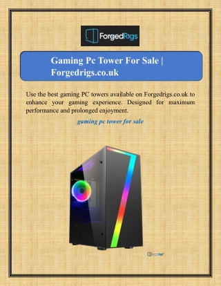 gaming pc tower for sale