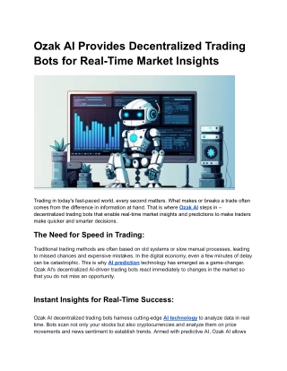Ozak AI Provides Decentralized Trading Bots for Real-Time Market Insights (1)