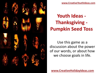 Youth Ideas - Thanksgiving - Pumpkin Seed Toss