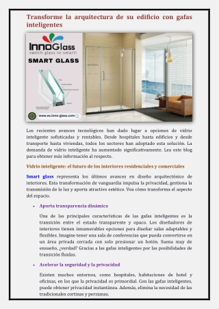 Smart glass