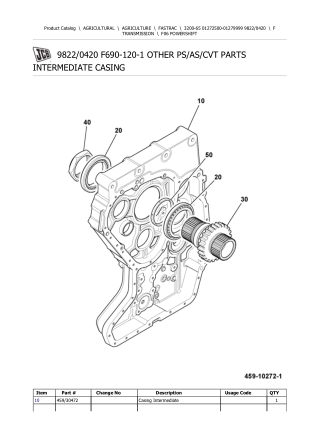 JCB 3200-65 FASTRAC Parts Catalogue Manual Instant Download (SN 01272500-0127999)