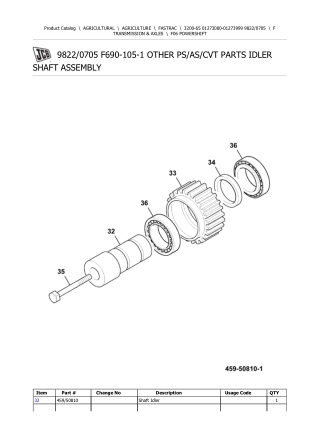 JCB 3200-65 FASTRAC Parts Catalogue Manual Instant Download (SN 01273000-01273999)