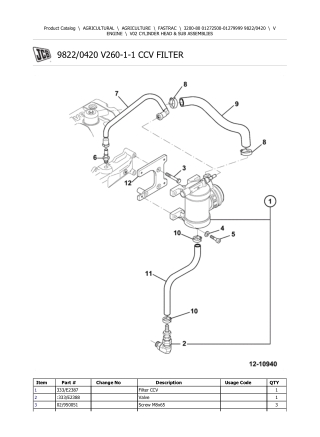 JCB 3200-80 FASTRAC Parts Catalogue Manual Instant Download (SN 01272500-01279999)