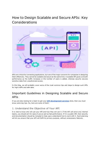 How to Design Scalable and Secure APIs: Essential Considerations for 2025