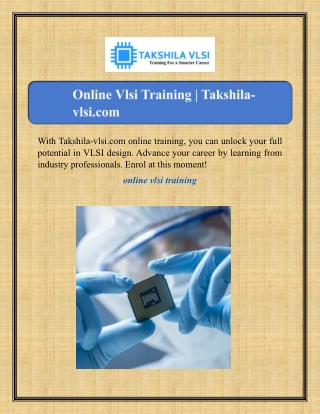 Online Vlsi Training | Takshila-vlsi.com