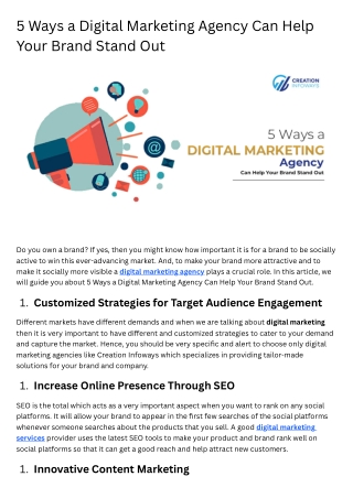 5 Ways a Digital Marketing Agency Can Help Your Brand Stand Out