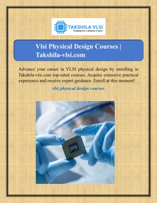 Vlsi Physical Design Courses | Takshila-vlsi.com