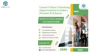 Career Critics Unlocking Opportunities in India's Premier B-Schools