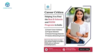 Career Critics Your Guide to Top B-Schools in India