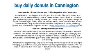 buy daily donuts in Cannington