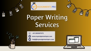 Paper Writing Services | Myassignmentpro