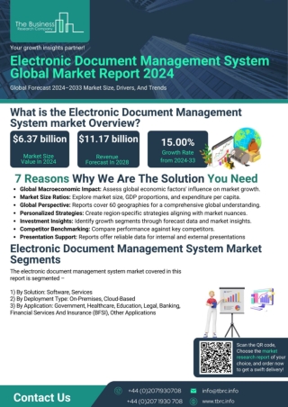 Electronic Document Management System Market Report 2024, Overview To 2033