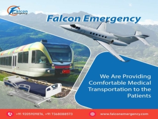 Book Now Falcon Emergency Train Ambulance in Patna and Mumbai with a Doctor and ICU Service