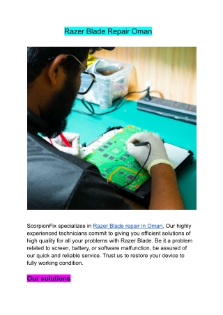 Razer Blade Repair Oman