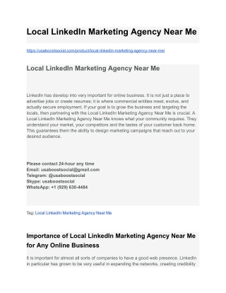 Local LinkedIn Marketing Agency Near Me