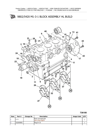 JCB 8032Z MINI CRAWLER EXCAVATOR Parts Catalogue Manual Instant Download (SN 00899000-00899999, 01177000-01177999)