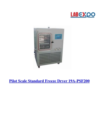 Pilot Scale Standard Freeze Dryer 19A-PSF200