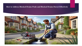 How to Address Blocked Drains Poole and Blocked