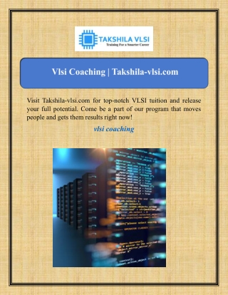 Vlsi Coaching | Takshila-vlsi.com