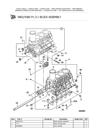 JCB 8060 MINI CRAWLER EXCAVATOR Parts Catalogue Manual Instant Download (SN 00883830-00884999, 01236000-01237999)