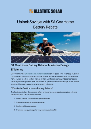 Unlock Savings with SA Gov Home Battery Rebate (1)