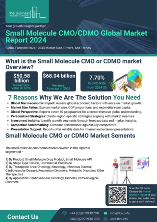 Small Molecule CMO/CDMO Market Report 2024 - Share, Industry Analysis