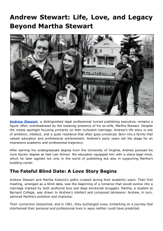Andrew Stewart_ Life, Love, and Legacy Beyond Martha Stewart