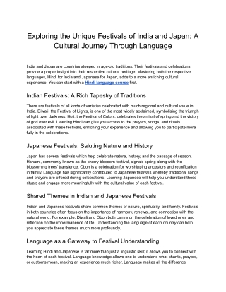 SIFIL- Exploring the Unique Festivals of India and Japan_ A Cultural Journey Through Language