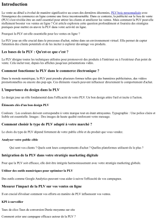 Comment la PLV peut booster vos ventes en ligne ?