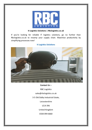 It Logistics Solutions  Rbclogistics.co.uk