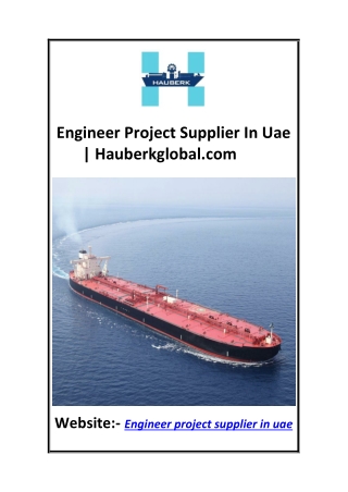 Engineer Project Supplier In Uae  Hauberkglobal.com