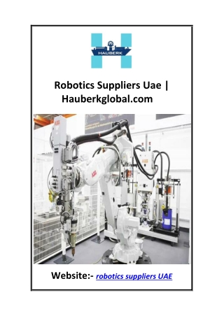 Robotics Suppliers Uae  Hauberkglobal.com