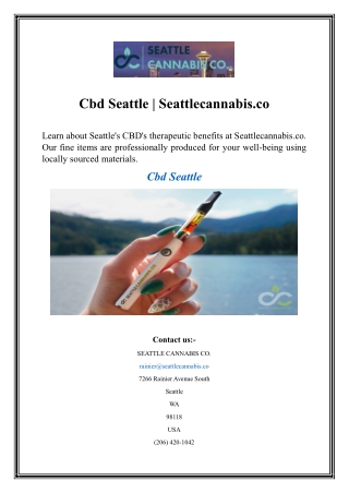 Cbd Seattle  Seattlecannabis.co