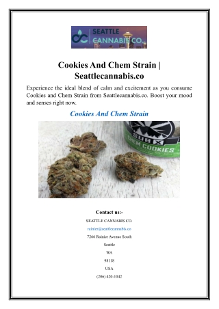 Cookies And Chem Strain Seattlecannabis.co