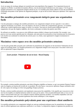 Des meubles présentoirs avec rangements intégrés pour optimiser votre espace de