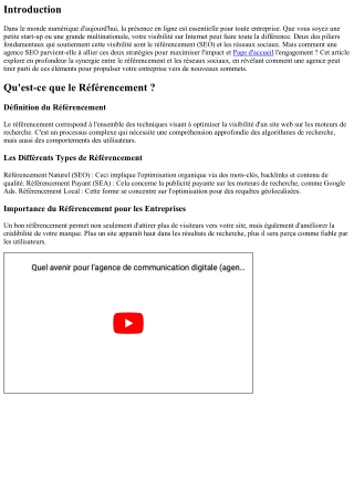 Référencement et réseaux sociaux : comment une Agence combine les deux ?