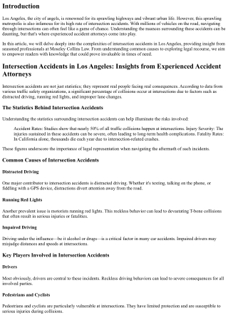 Intersection Accidents in Los Angeles: Insights from Experienced Accident Attorn