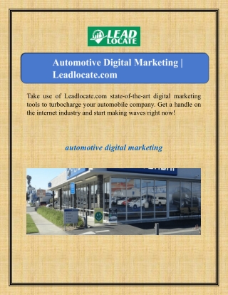 Automotive Digital Marketing | Leadlocate.com